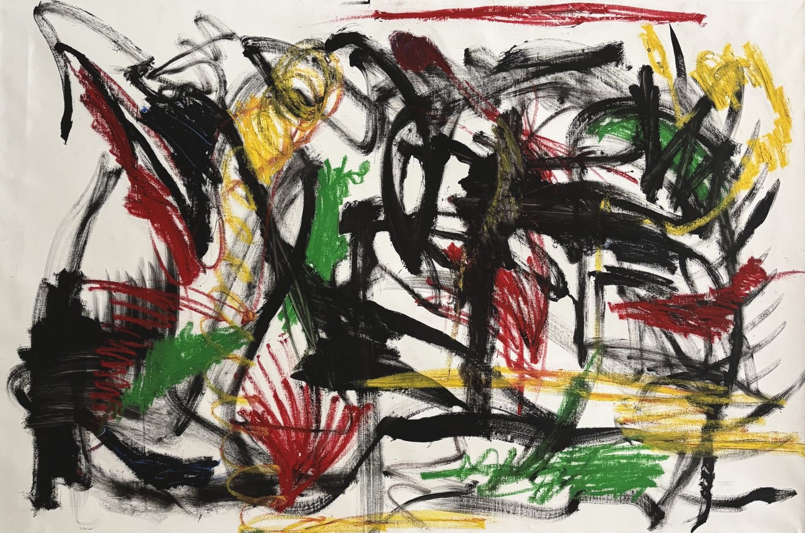 senza titolo, 2020 tecnica mista, 100x150 cm.